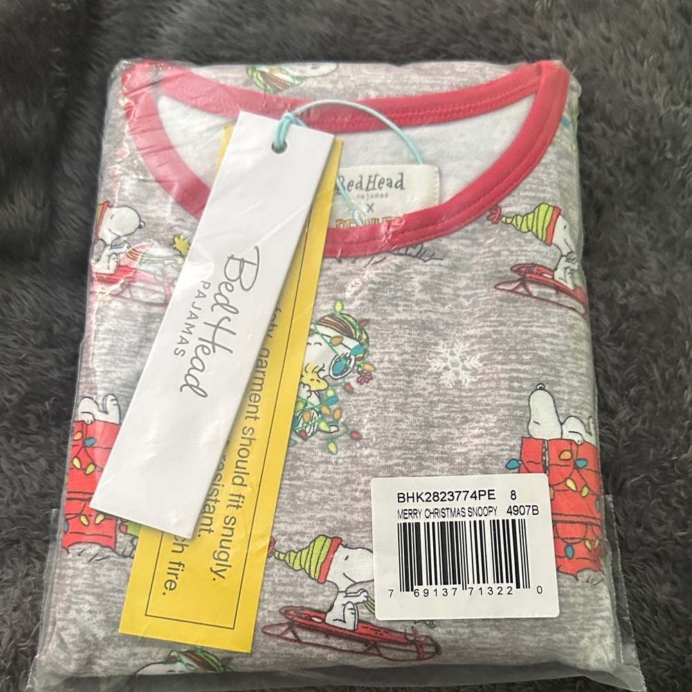 BedHead Kids Pajama Set - Merry Christmas Snoopy Festive